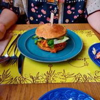 corn burguer at Semente - Art - Coffee & Plant Based Food in Braga