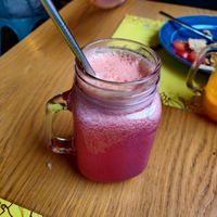 natural juice at Semente - Art - Coffee & Plant Based Food in Braga