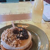 The pancakes where so delicious 😋  at Semente - Art - Coffee & Plant Based Food in Braga