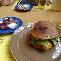 Tofu burguer at Semente - Art - Coffee & Plant Based Food in Braga