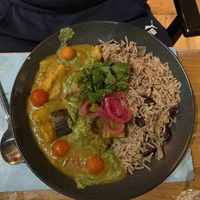 Aubergine Curry at Turtle Bay in Nottingham