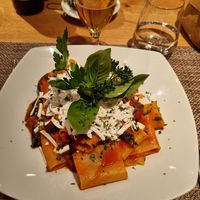 Paccheri a la Norma (vegetarian) at Vieux-Valais da Nico in Zermatt
