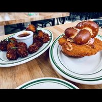 Schnitzel Slider and Bratlinge Nuggets at Hinterhof in Los Angeles