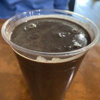 Chocolate Fix vegan smoothie  at Frusion Juice and Coffee Bar in Big Bear Lake