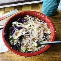 Vegan gluten free ramen (spicy)  at Dank Donuts in Big Bear Lake