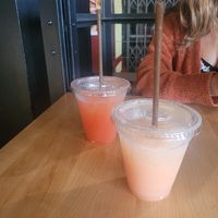 Raspberry and apricot ginger beer and pink guava ginger beer at Rachel's Ginger Beer in Seattle