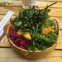 Side 2 (there is tofu underneath and I took 1/2 salad 1/2 brown rice) at Poke Hanoi in Hanoi