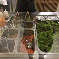 Salad and protein options at Poke Hanoi in Hanoi