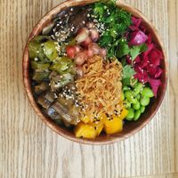 Tofu bowl at Poke Hanoi in Hanoi