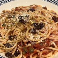 Vegan spaghetti   at LHR - Carluccios  - T4 Airside in West London