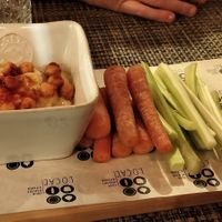 Humus, personalmente me sobraba el apio at Local in Lisbon