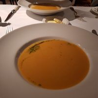 Cauliflour and mustard soup at The Buttery in Glasgow