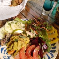 Dahl lunch salad at The Phoenix Vegetarian Restaurant & Accommodation in Castlemaine