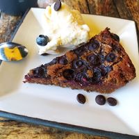 Cake and ice cream at The Phoenix Vegetarian Restaurant & Accommodation in Castlemaine