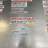 Some vegan options at Bob's Bake Shop in Paris