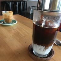 Very good coffee with condensed vegan milk. at Toska in Jakarta
