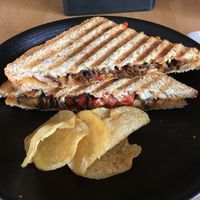 Sandwich and chips at Toska in Jakarta