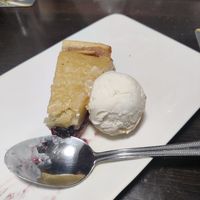Vegan bakewell tart + vegan ice cream at The Wicked Wolf in Guernsey