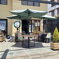 seating area outside of shop at La Chakra  in Cuenca