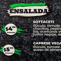 Vegan menu page 3 of 3, February 2023 at Pizzeria Amici Miei La Floresta in Quito