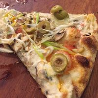This vegan cheese rocks  at Pizzeria Amici Miei La Floresta in Quito