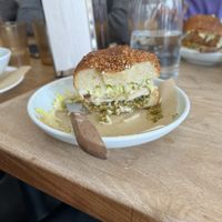 Vegan 5 Spice Fried Tofu Bun (burger )  at Gongfu Bao in Ottawa