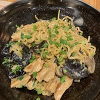 Noodle and mushroom dish with planted chicken   at Nooch - Steinfels in Zurich