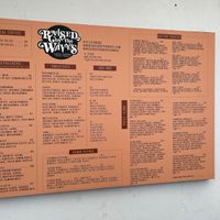 The posted menu at Raised by the Waves  in Kahuku