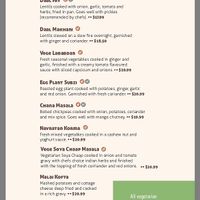 Clearly labeled gluten and dairy free options at India Today - aMoment in Tauranga