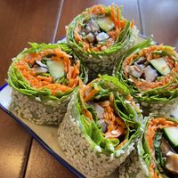 Mushroom spring rolls at Café Rojo  in San Jose