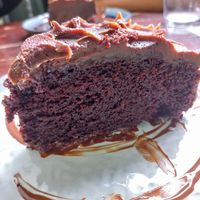 vegan cake at Café Rojo  in San Jose