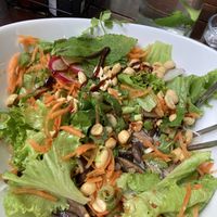 Half eaten bun (massive portion) at Café Rojo  in San Jose