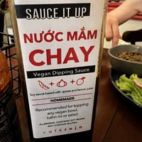 Vegan “fish” sauce   at Café Rojo  in San Jose