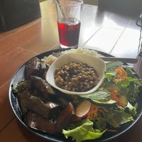 Casado with eggplants  at Café Rojo  in San Jose