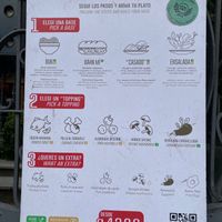 page one of the menu, posted at front gate at Café Rojo  in San Jose