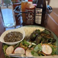 Casado vegano con berenjena y todas las salsas veganas   at Café Rojo  in San Jose