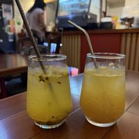 Sparking drinks  at Café Rojo  in San Jose