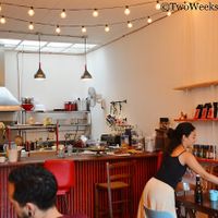 The coffe bar at Café Rojo  in San Jose