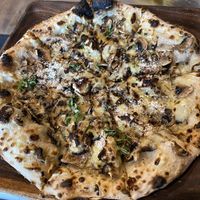 Mushroom pizza (vegan)   at Base Woodfired Pizza - Little High Eatery in Christchurch