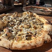 Vegan mushroom and feta pizza   at Base Woodfired Pizza - Little High Eatery in Christchurch