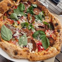 Pepperoni pizza at Base Woodfired Pizza - Little High Eatery in Christchurch