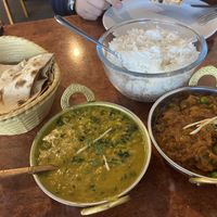 Roti, dahl palak and mushroom curry   at The Copper Pot in Westport