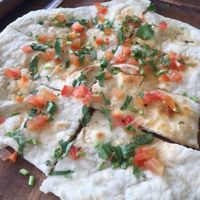 Coriander flatbread  at Gecko Republic Jungle Cafe in Koh Tao