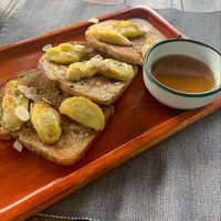 Coconut french toast at Gecko Republic Jungle Cafe in Koh Tao