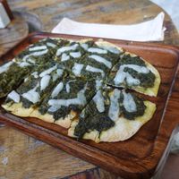 Spinach and cheese - pizza? at Gecko Republic Jungle Cafe in Koh Tao