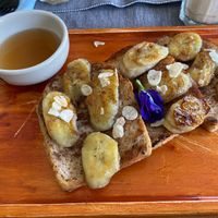 Banana coconut French toast  at Gecko Republic Jungle Cafe in Koh Tao