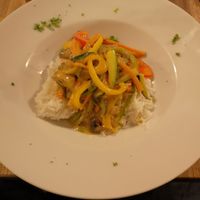 Rice with vegetables, vegan at IDEAL in Fulda