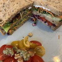 Split a couple of sandwiches with a friend    at Fast & Vegan in The Hague