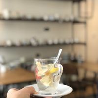 Fresh ginger tea at Fast & Vegan in The Hague