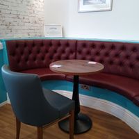 Seating at Cadwaladers in Porthmadog